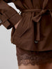 Stand Collar Lace Up Trench Chic Coat Women Long Sleeves Single Breasted Short Windbreaker Spring Daily Street Lady Jacket