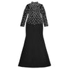 Temperament Elegant Party Diamond Pearl Long Bodycon Dress Women O Neck Long Sleeve Glitter Club Evening Black Sheath Maxi Dress