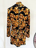 High Street Fall Winter Designer Vestido Women's Long Sleeve Grape Printed Velvet Dress