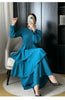Spring Ruffled Lantern Sleeve Pleated Dress Atmospheric Design Sense Pleated Long Dresses Women's Clothing