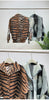 Spring Pleated Women's Lightweight Jacket Lapel Single Breasted Jacket Niche Chic Print Casual Top 2DB6159