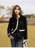 Wool Coat for Women Winter Korean Retro Lace Splicing Lamb Wool Button Pockets Thickened Warm Female Coat MXB43W0720