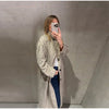 Women Casual Plaid Windbreaker Turn-down Collar Long Sleeve Belt Waist Jacket Spring High Street Lady Commute Coat