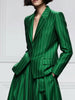Missuoo Women's Striped Blazer Jacket Notched Collar Long Sleeve Buttoned Blazer Coat Commuter Outerwear for Female