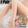 Autumn Winter Fleece Lined Pearl Velvet Over-the-Knee Leggings for Women Thickened Warm Tights for Cold Weather
