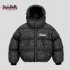 Winter Warm Leopard Print Diamond Puffer Parkas Women's Hip Hop Hooded Zip Up Oversized Padded Coat Streetwear Vintage Jackets