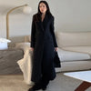 Office Lady Blazer Jacket Shoulder Pad Long Sleeve Lapel Female Coat Spring Button Pocket Lady Commuting Outwear