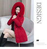 Winter Down Cotton Jacket Women Korean Cotton-Padded Thicken Warm Mid Long Hooded Parkas Slim Coat Female Casual Ladies Tops