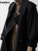 Spring Autumn Khaki Trench Coat for Women Belt Double Breasted Elegant Elegant British Style