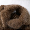 Faux Fur Women's Coat Turn down Collar Long Sleeve Button Pocket Soft Overcoat Thick Warm Winter Outerwear for Ladies