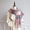Winter Cashmere Scarf Women Design Warm Pashmina Blanket Poncho Scarves Female Shawl Wraps Thick Foulard Bufanda
