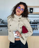 Spring Autumn With Belt Trench Coat Women Stand Collar Double Breasted Jacket Coat Long Sleeve Street Windbreaker Coat