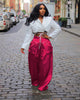 Women detachable pocket Zipper Fly Loose Wide Leg Pants Cargo Streetwear Safari Style Trousers
