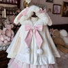 Japanese Lolita Faux Fur Patchwork Hooed Coat Y2k Aesthetic Cloak Jacket Women Kawaii Sweet Bow Jackets Oversized JK Capes