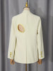 Modern Hollow Out Women Jackets Lapel Collar Long Sleeve Temperament Loose Jacket for Street Outing Wear