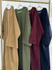 Turkey Dubai Muslim Winter Abaya Corduroy Women Closed Abaya Loose Daily Wear Muslim Long Winter Dress