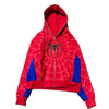 Gothic Dark Spider Print Hooded Cardigan Loose Sweater Jacket Women
