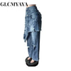 Denim Pants Women Retro Sexy Hole Hollow Out Jeans Ripped out Pencil Trousers Street loose High Waist Lady Pant