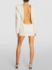 Designer Long Blazer Women's Stylish Backless Diamonds Beaded Shawl Collar Long Blazer