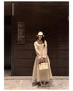 Winter Long Wool & Blends Coat for Women Chic Elegant Womans Clothing Skirted Woolen Overcoat