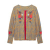 Women's Jackets Coats Autumn Striped Floral Embroidery Jacket Women Coats Vintage Female Outerwear Chic Tops
