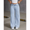 High Waist Wide Leg Jeans Women Vintage Washed Loose Straight Denim Pants Streetwear Casual Baggy