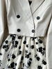 French Style Elegant Two Piece Sets Women Double Breasted Blazer Jacket + Mesh A-line Long Dress Korean Outfits