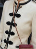 Chic Single-breasted Short Jacket Women Contrast Full Sleeve Cropped Stand Collar Napoleon Coat Lady Daily Street Wear