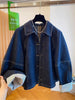Women Denim Jackets Korean Style Dark Blue Long Sleeve Single Breasted Coats Spring Autumn Vintage Loose Jacket Tops