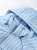 Winter Women Striped Hooded Cotton Jacket Long Sleeve Stand Zipper Buttons Thickening Padded Jackets Casual Office Lady Coat