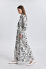 SS25 Women Floral Printing Satin Slip Dress Knitting Cardigan Elegant Skirt