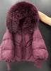 Winter Women's Casual Thickened Warm Knitted Sleeve Goose down Jacket Real Mink Collar Hooded