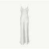Solid Color Satin Bustier Women Maxi Dress Yellow Spaghetti Strap V Neck Waist-cinching Dresses Party Vestidos