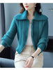 Women Solid Color Zipper Knitted Cardigan Coat Female Large Size Loose Fit Korean Knitted Cardigan Thickness Sweater Jacket