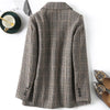 Spring Autumn Plaid Women Blazer Long Sleeve Business Work Wear Ladies Suits Casual Jacket Woman Tops