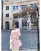 Chic Women's Cotton Padded Jackt with Large Fur Collar Waist-Cinching Mid-Length Parkas Korean Warm Commute Outerwear