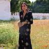 Vintage Printed Blazer Jacket Women's Pants Sets Shoulder Pads V Neck Lace Up Full Sleeve Jackets Wide Leg Pant Lady Outfit