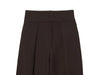 Women Wide Leg Pants Retro Dark Color Pleated Trousers High Waist Casual Work Office Straight Pants