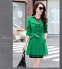 2026Spring Autumn Windbreaker Coat Women Slim Mid Long Lace Trench Coat Female Casual Double-breasted Outerwear Tops