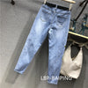 Jeans Women Autumn Embroidered Loose High Waist Casual Harem Denim Pants Female Cowboy Lady Pants