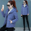 Winter Women's Cold Coat Parkas Hooded Padded Jacket Cropped Jacket Plus Size Long Sleeve Top Korean