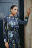 AS AW25 satin dress elegance lady ruffled neck woman clothes with Removable belt