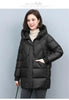 Hooded Cotton Coat Women's Mid-Length Winter Jackets Elegant Mother's Parkas Padded Jacket Thick Down Padded Jacket Vintage