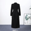 Elegant Shawl Collar Lace Up Long Woolen Coat Women Full Sleeve Belt Lapel Thick Overcoat Autumn Winter Lady Chic Outwear
