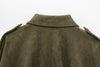 Suede Fabric Women Bomber Jackets Causal Long Sleeve Zipper Loose Coats Cropped Winter Warm Jacket Outwear