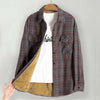 Winter Plus Velvet Thick Warm Plaid Shirt Coat Women Harajuku Long Sleeve Casual Check Blouse Thermal Fleece Woman Outwear