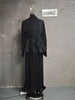 Elegant Skirt Sets For Women Floral Long Sleeves Waist Bandage Blazer Coat With Maxi Pleated Skirt Outfits 19DA1782