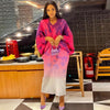 Elegant Women Pleated Patchwork Double Wear Batwing Long Sleeve V-neck Bodycon Midi Maxi Long Dresses Vestidos