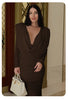 White Swinging Collar Long Dress For Women Ruched High Waist Long Sleeves Slim Elegant Evening Party Gowns