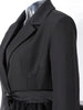 Women Black Irregular Mesh Big Size Long Elegant Blazer Lapel Long Sleeve Jacket Spring Autumn 7AB4743